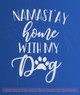 Namastay Home with Cat Dog Vinyl Letters Quote Pet Wall Sticker Decor Light Gray