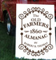 Farmers 1860 Almanac Vintage Wall Sign Stickers Vinyl Lettering Decals-Chocolate