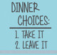 Dinner Choices Instant Pot Decal Kitchen Appliance Vinyl Stickers