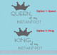 Queen King of my Instant Pot Decal Vinyl Letters Stickers Kitchen Decor