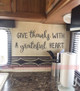 Give Thanks Grateful Heart Kitchen Wall Decals Gratitude Vinyl Letters-Castle Gray