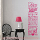 Her Presence Cheered The Heart Girls Bedroom Quotes Vinyl Wall Decals-Hot Pink