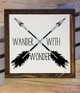 Wander With Wonder Arrows Vinyl Art Decals Camper Wall Stickers Quote-Black