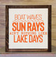 Lake Days Summer Quote Vinyl Lettering Decals Camper Wall Art Stickers-Orange