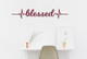 Blessed Heartbeat Nurse Decor Wall Art Decals Vinyl Lettering Stickers-Burgundy