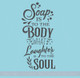 Soap Is To The Body Vinyl Lettering Decals Wall Sticker Bathroom Decor