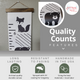 Black White  Forest Animals Canvas Print Height Ruler Wall Art With wood edging Quality Counts