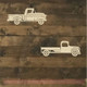 2 Old Trucks Wall Art Stickers Vinyl Decals Rustic Farmhouse Style Decor-Beige