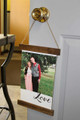 Canvas Photo Prints With Wood Edges Rustic Wall Banner Choose Size & Love or Family Lettering