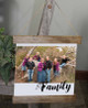 Canvas Photo Prints With Wood Edges Rustic Wall Banner Choose Size & Love or Family Lettering