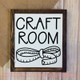 Craft Room Wall Art Stickers Vinyl Lettering Decals Hobby Room DÃ©cor-Black