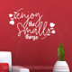 Vinyl Decal Enjoy The Small Things Lettering Inspirational Wall Decor-White