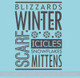 Wall Decor Winter Words Blizzards Snow Wall Sticker Quotes Vinyl Decals