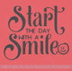Inspirational Wall Quotes Start With A Smile Vinyl Stickers Class Decor