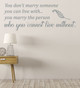 Love Wall Art Decal Person You Can Not Live Without Master Bedroom Decor-Storm Gray