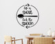 Kitchen Wall Stickers Life Is Short Lick Spoon Laurel Vinyl Art Decals-Matte Black