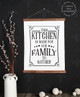 19x24 - Wood & Canvas Wall Hanging, Kitchen For Our Family To Gather Wall Art