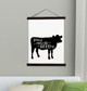 Wood & Canvas Wall Hanging, Home Where Herd Is Cow Farm Wall Art