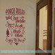 Farmhouse Decals Porch Rules Enjoy The Breeze Vinyl Art Sticker Decor-Burgundy