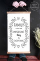 Wood & Canvas Wall Hanging Family Is Everything Farmhouse Wall Art Large