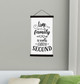 Wood & Canvas Wall Hanging Time Spent with Family Quote Wall Art Sign