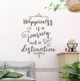 Inspirational Wall Decal Stickers Happiness a Journey Class Decor Quote Castlegray