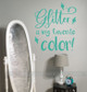 Glitter Favorite Color Wall Word Vinyl Decal Sticker Girls Craft Room Art-Mint