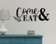 Modern Kitchen Wall Quote Letters Come Eat Leaf Decor Art Decal Sticker-Black