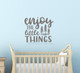 Enjoy The Little Things Motivational Wall Decor Sticker Tree Art Decal-Storm Gray