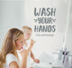 Bathroom Wall Quotes Wash Hands Seriously Sticker Decal Art for Walls-Matte Storm Gray