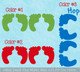 Sensory Path Floor Vinyl Decal Stickers Daycare School Hallway Feet Hop - Choose your three colors