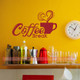 Kitchen Wall Decal Coffee Break Sticker Quotes Decor Vinyl Art Letter-Red