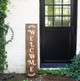 Decal Sticker for Tall Wood Sign Welcome with Florals Farmhouse Porch White