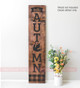 Decal Sticker for Tall Wood Porch Sign Hello Autumn Fall Buffalo Plaid Art 4ft Black