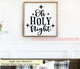 O Holy Night Christmas Winter Wall Art Decal Sticker Decor Lettering-Black