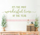 Most Wonderful Time of Year Holiday Wall Decor Sticker Home Decal Words - Olive Green