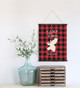 Canvas Wall Hanging Wood Buffalo Plaid Elk Rustic Decor Sign Camp Name- 19x24 Inch