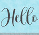 Decal for Round Wood Sign Hello Cursive Art Lettering Stencil or Sticker