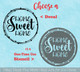 Decal for Circle Wood Sign Home Sweet Home Art Letters Choose Stencil or Sticker