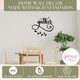 Decal for Circle Wood Sign Gather Floral Art Letters Choose Stencil or Sticker high Standards