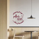 Decal for Circle Wood Sign Gather Here Letters Wreath Stencil or Sticker Burgundy