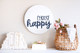 Decal for Circle Wood Sign Choose Happy Inspiring Quote Stencil or Sticker-Deep Blue