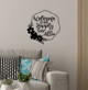 Door Sign Stickers Welcome Happily Ever After Wall Decal Black