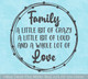 Decal for Round Wood Sign Family Quote Crazy Loud Love Stencil, Sticker