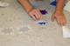 WD1942 Sensory Path Hallway Floor School Decal Stickers Stomp the Bugs March Hop Jump application peel transfer tape Brilliant Blue