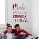 Camper Decals Relax You're On Camping Time Wall Art Decor Sticker Letters Burgundy