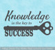 Wall Decals for Schools Knowledge Key to Success Vinyl Lettering Sticker