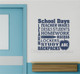 Classroom School Wall Decor Subway Art Words Vinyl Decal Sticker Lettering-Deep Blue