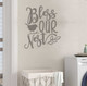 Bless Our Nest Bird Leaf Wall Art Quote Decal Vinyl Lettering Sticker