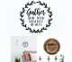 Decal for DIY Circle Wood Sign Gather Here Grateful Hearts Black